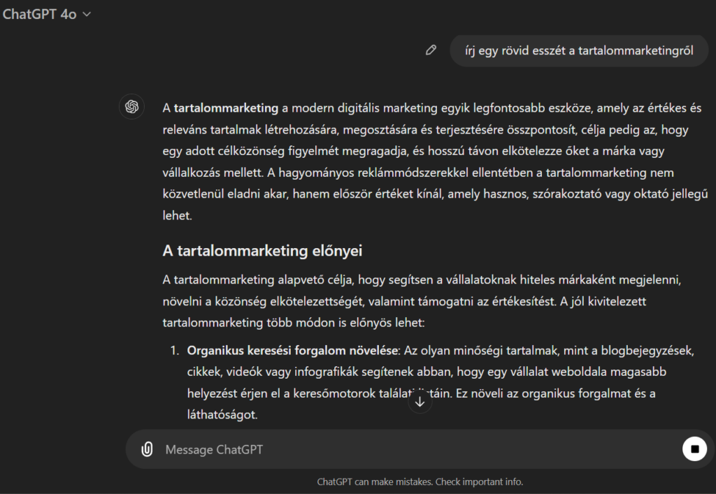 Rövid esszé a ChatGPT-vel - Rankingz